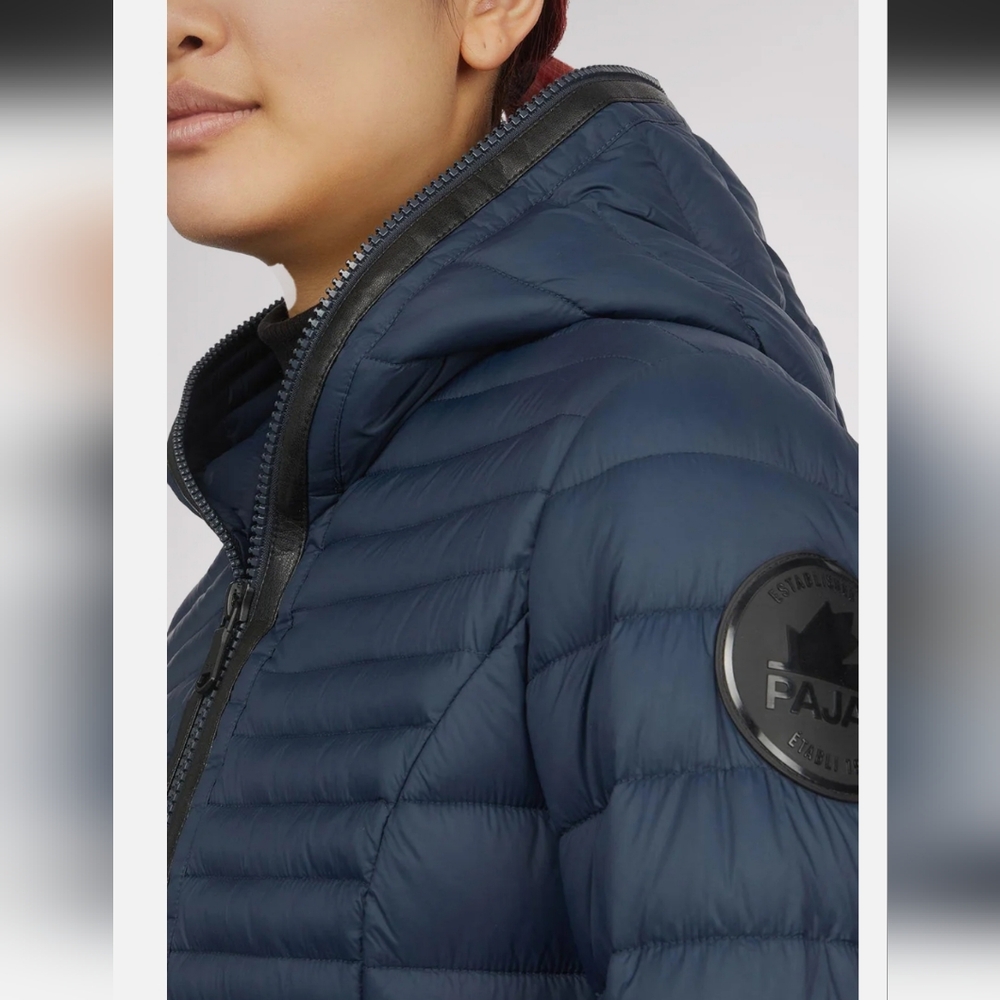 This Pajar  jacket fox fur accent dack dawn size Xl.Nevy blue 💙. Like new - Picture 4 of 10